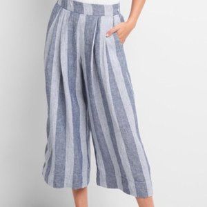 Gap High Rise Cropped Wide-Leg Linen Pant Size 6